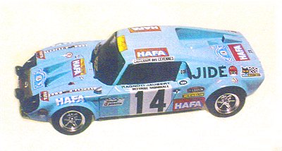 La maquette de la Jidé de Jean Ragnotti au Critérium des Cévennes - « Jean Rolland » en 1972